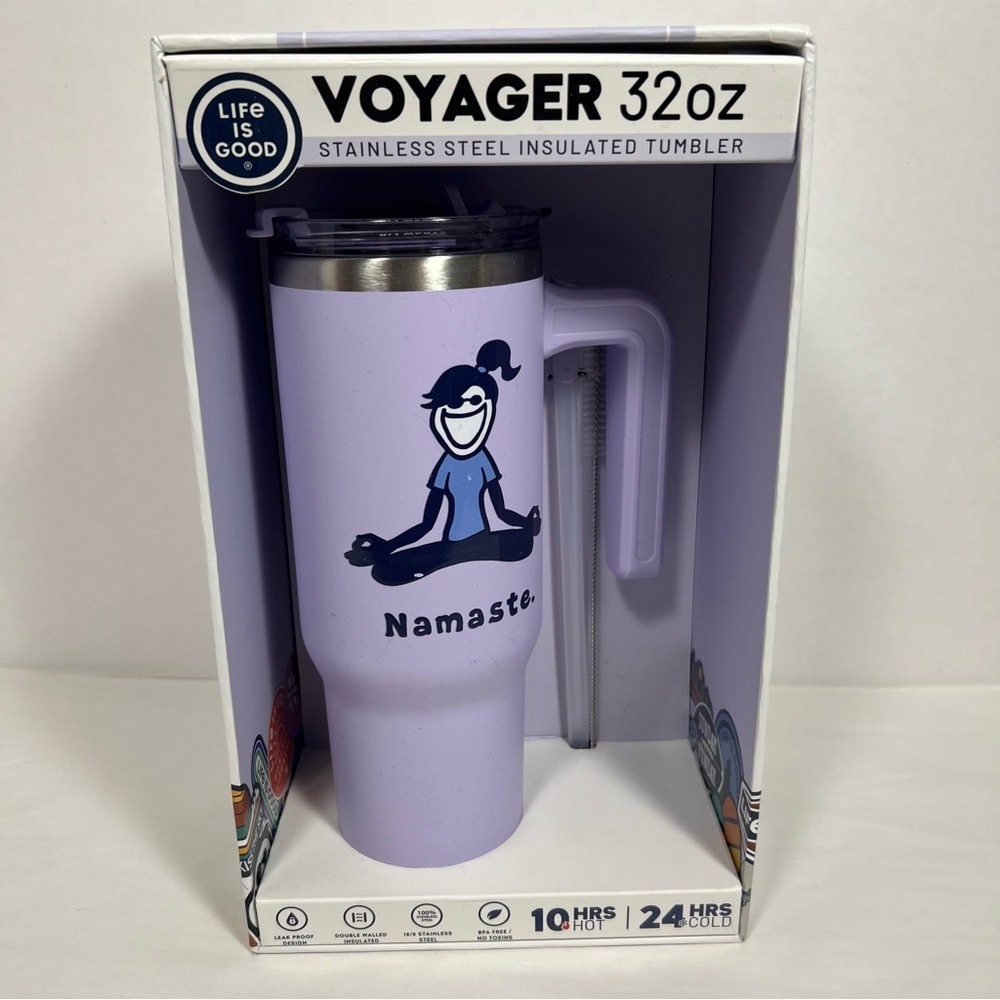 Life‎ Is Good Voyager Tumbler 32 Ounce Insulated Stainless Steel New In Box